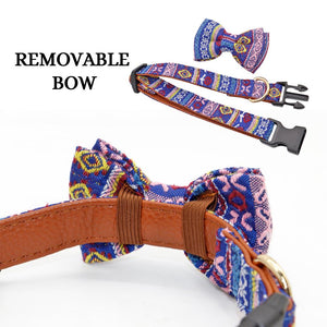 Beachy Baja Bowtie Dog Collar With Removable Bow - Shop & Dog