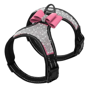 Faux Crystal Harness With Blinged Out Bow - Shop & Dog