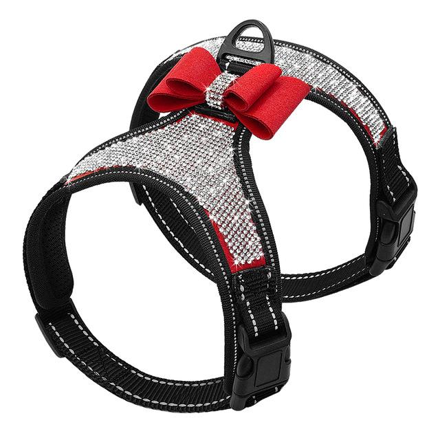 Faux Crystal Harness With Blinged Out Bow - Shop & Dog
